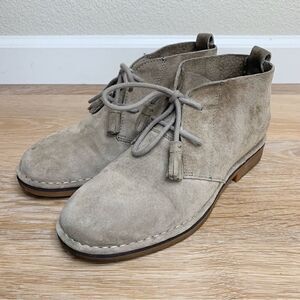 Hush Puppies Genuine Leather Women’s Size 7.5 Gray Moyen Booties